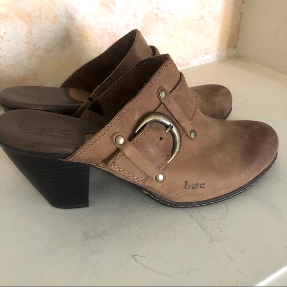 B.O.C. Born of Concept Clogs Mule Beach Leather Comfort Size 8 Distressed Brown - Picture 4 of 11